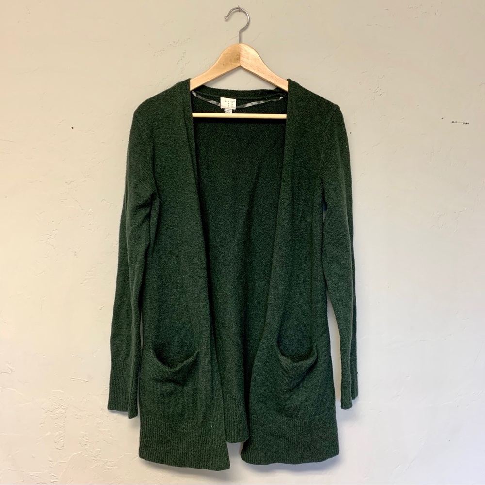 A New Day Green Cardigan with Pockets